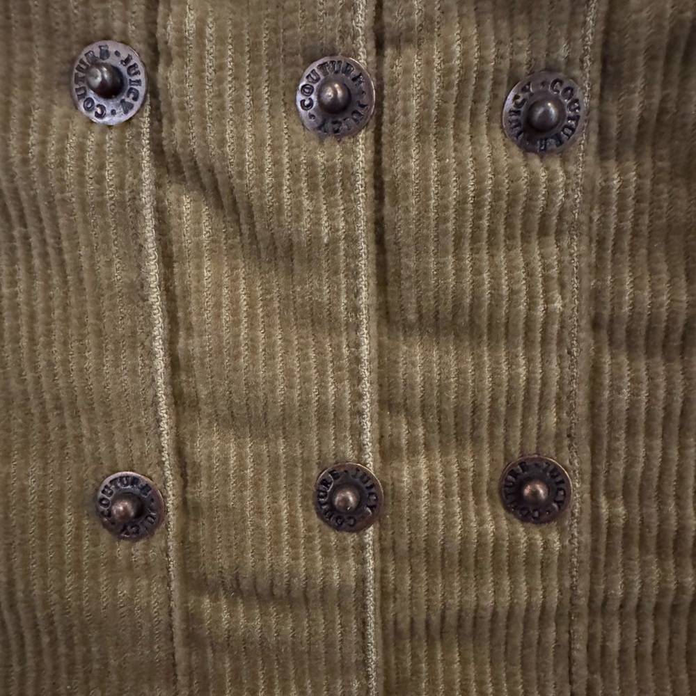 Vintage Juicy Couture Jeans Corduroy Pleated Skirt | Medium - Picture 6 of 10